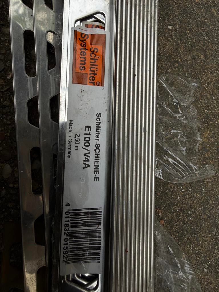 RVS Tegelstrip Hoekprofiel Schlüter-SCHIENE-E E100/V4A, Ophalen, Overige typen, Nieuw, Minder dan 20 cm