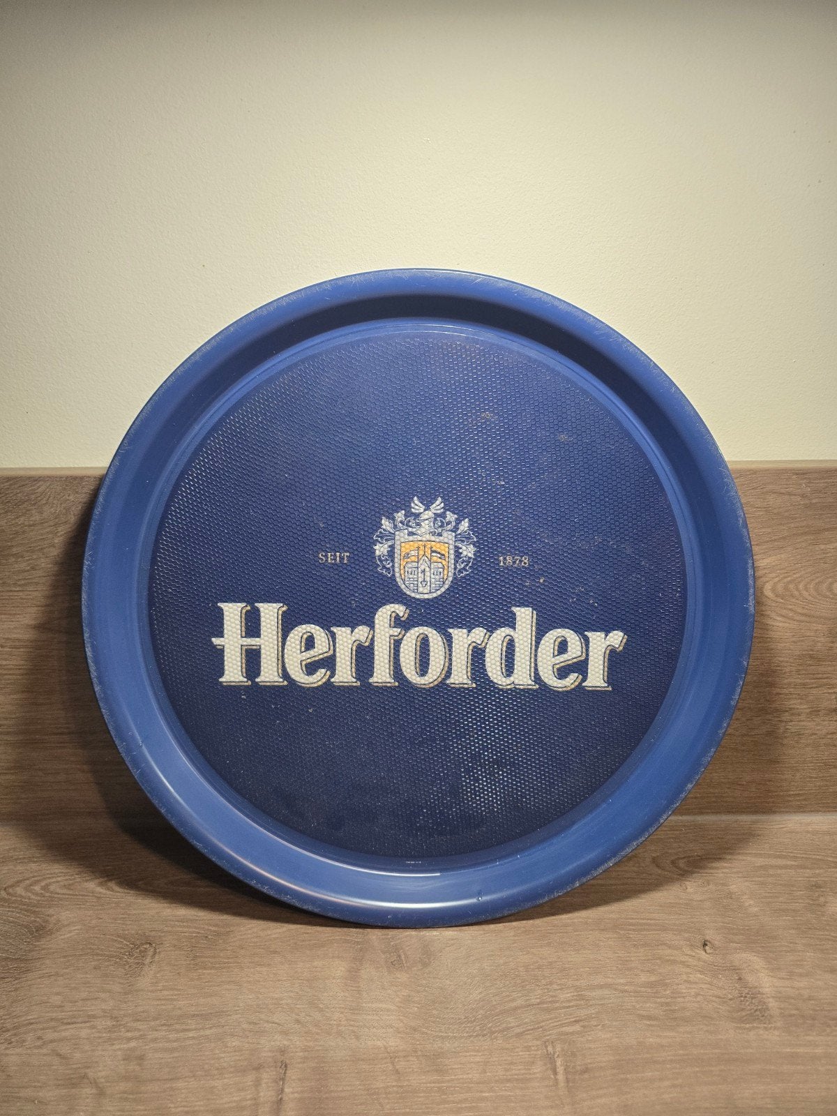 herforder pilsener bier dienblad kunststof, Ophalen of Verzenden, Gebruikt, Reclamebord, Plaat of Schild, Overige merken