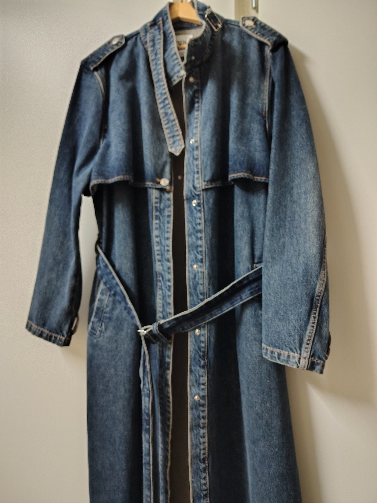 Zara Maxi Denim Trenchcoat - XXL, Zara, Maat 46/48 (XL) of groter, Nieuw, Verzenden