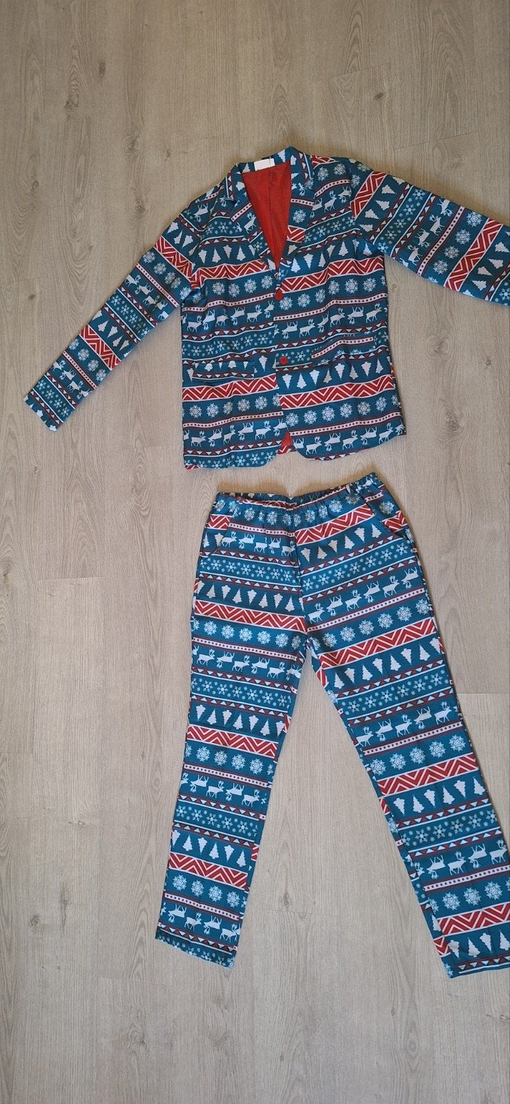 Te koop fout carnaval/ kerst pak maat L 50 nooit gedragen, Ophalen, Nieuw