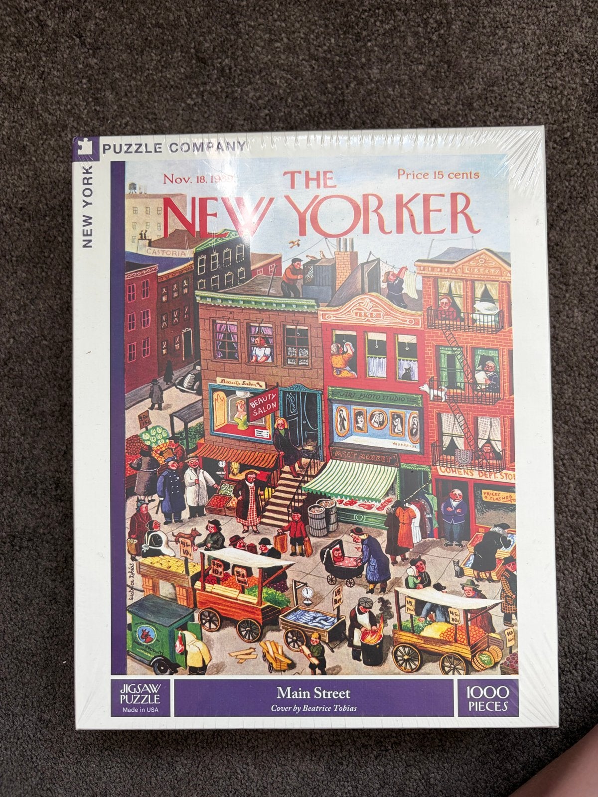 The New Yorker Main Street legpuzzel 1000 stukjes, Ophalen of Verzenden, 500 t/m 1500 stukjes, Nieuw, Legpuzzel