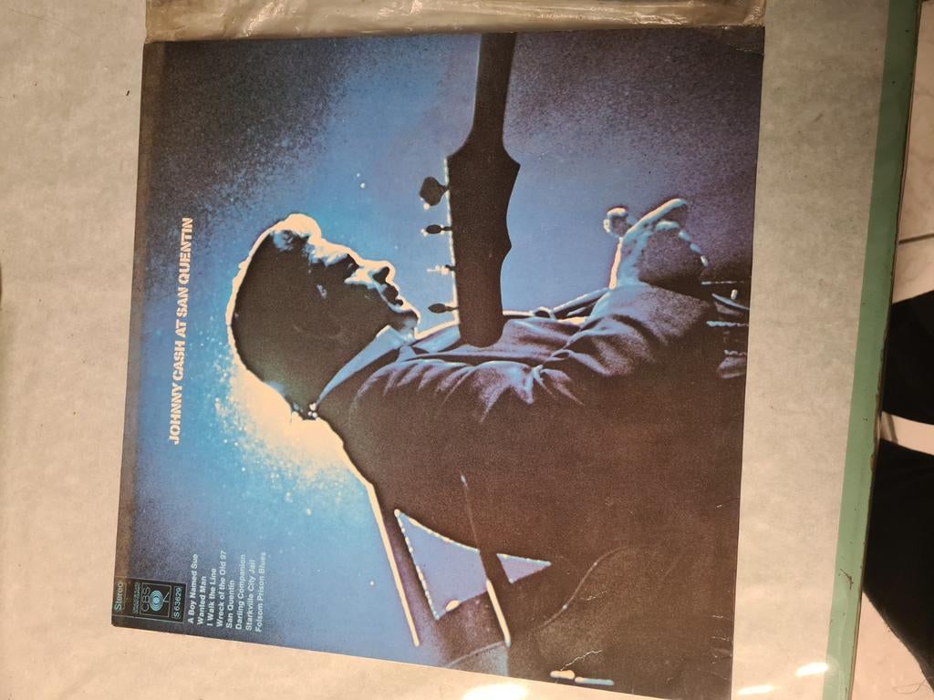 Johnny Cash - At San Quentin LP (CBS Stereo), Ophalen, 1960 - 1969, Gebruikt, 12 inch