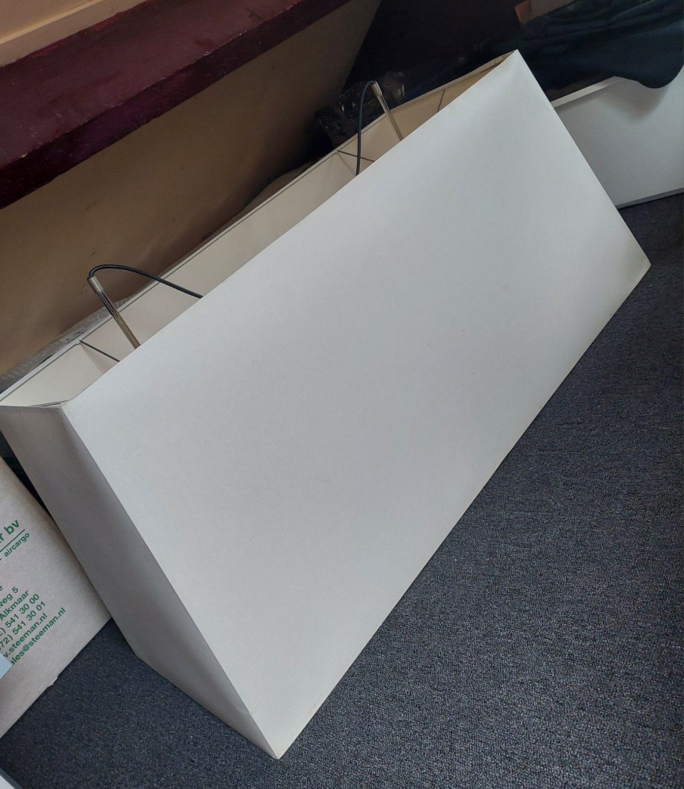 Grote Taps Toelopende Hanglampenkap voor Eettafel, Huis en Inrichting, Gebruikt, Textiel, Crème, Rechthoekig