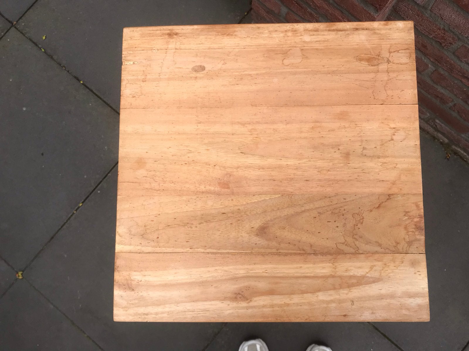 Teakhouten plantenstandaard - 80x35 cm, Ophalen, Minder dan 55 cm, Gebruikt, 60 cm of meer