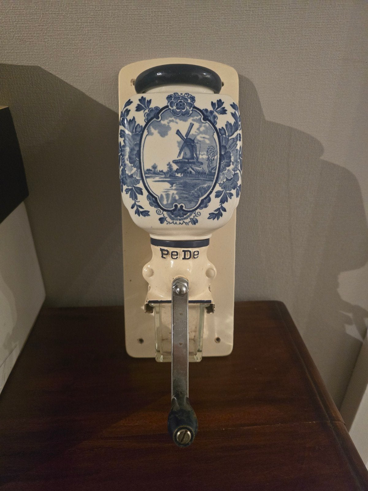 Vintage PeDe Delftsblauw Koffiemolen - Compleet, Antiek en Kunst, Antiek | Keukenbenodigdheden, Ophalen of Verzenden