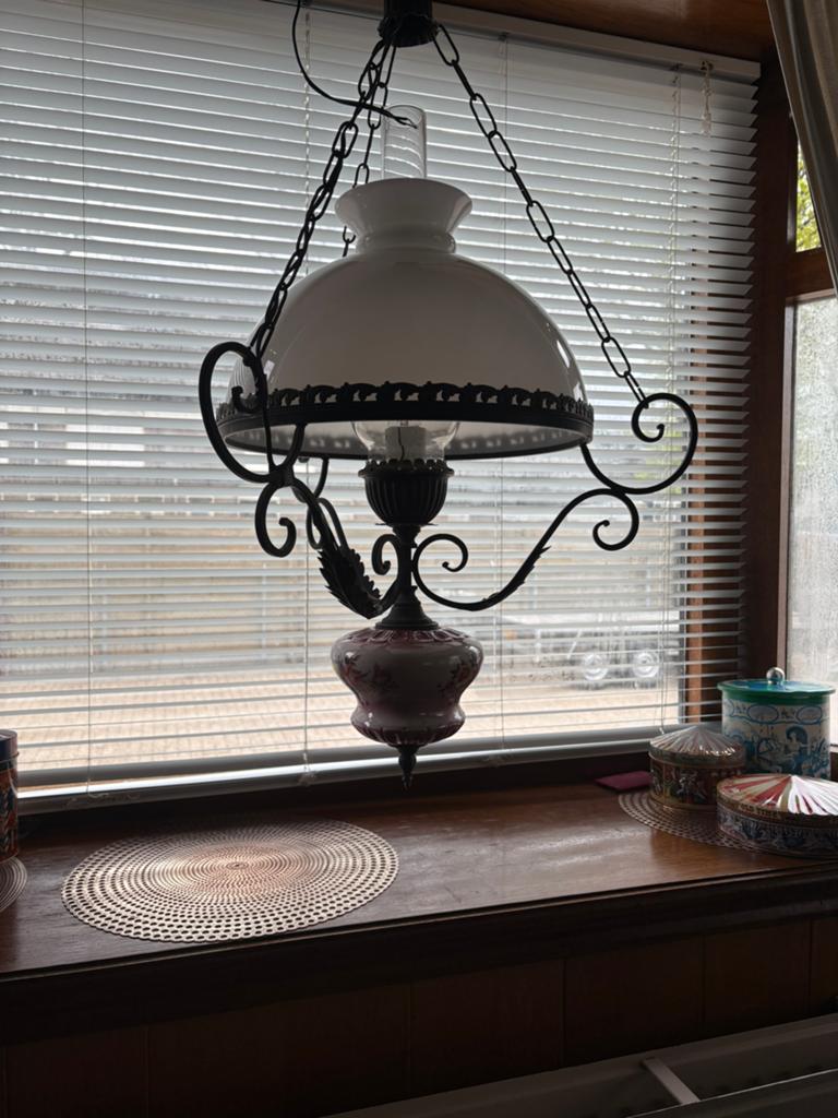 MOOIE ANTIEKE HANGLAMP., Antiek en Kunst, Antiek | Lampen, Ophalen of Verzenden