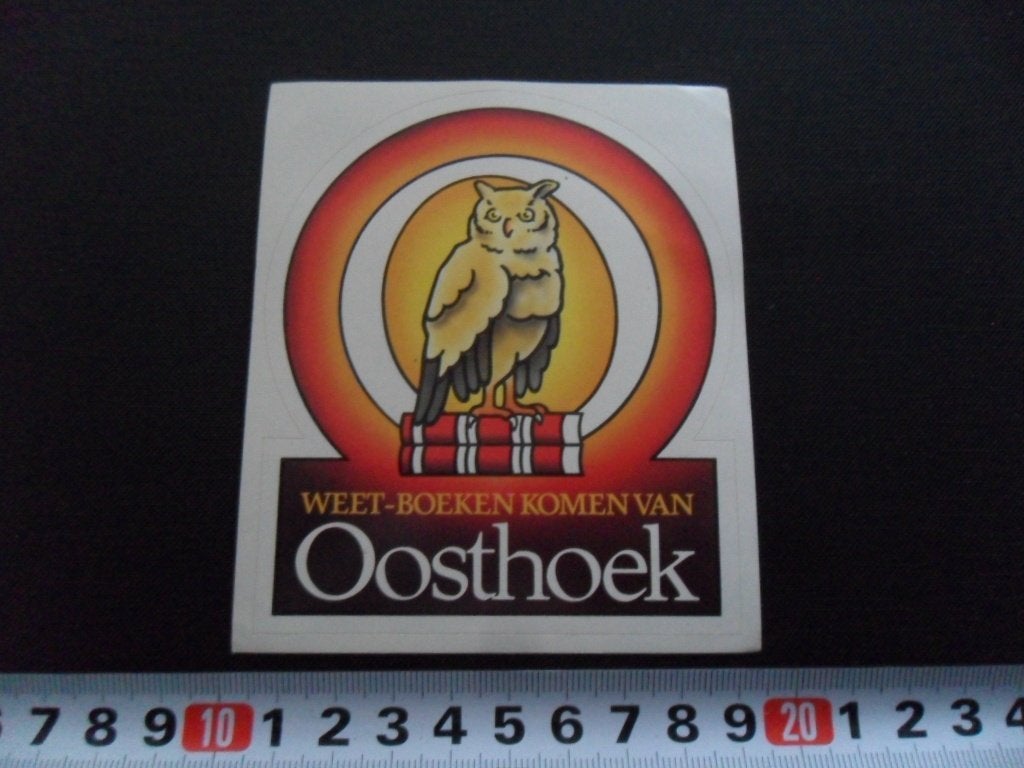 sticker Weet boeken komen van OOSTHOEK, Ophalen of Verzenden, Zo goed als nieuw