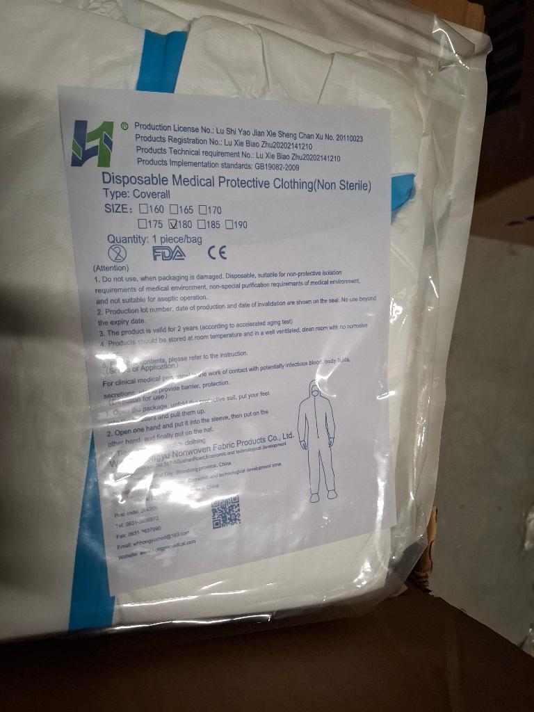 disposable medical protective clothing non sterile coverall, Ophalen, Nieuw