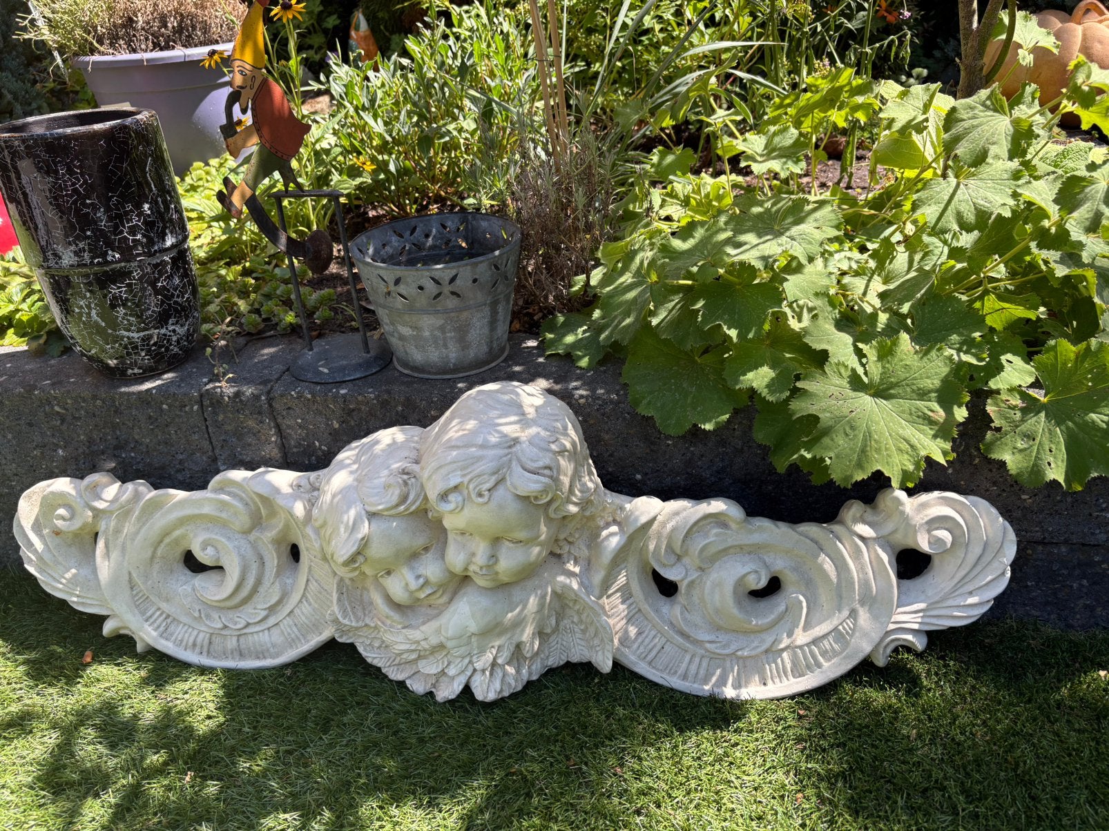 Zwaar gipsen ornament, Tuin en Terras, Ophalen, Zo goed als nieuw, Beton, Waterornament