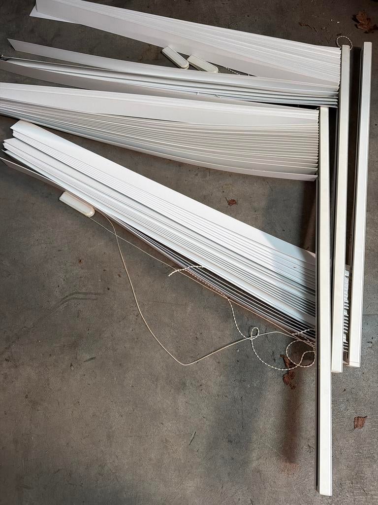 3x Witte Jaloezieën - 116x102cm, Ophalen of Verzenden, Gebruikt, Wit