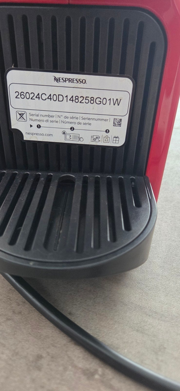 Krups XN100510 Nespressoautomaat, robijnrood, Ophalen, Zo goed als nieuw, Koffiemachine