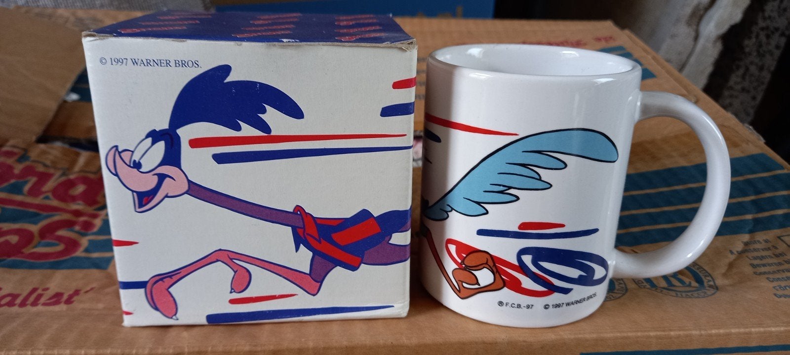 Vintage Looney Tunes Road Runner FC Barcelona Mok, Ophalen of Verzenden, Nieuw