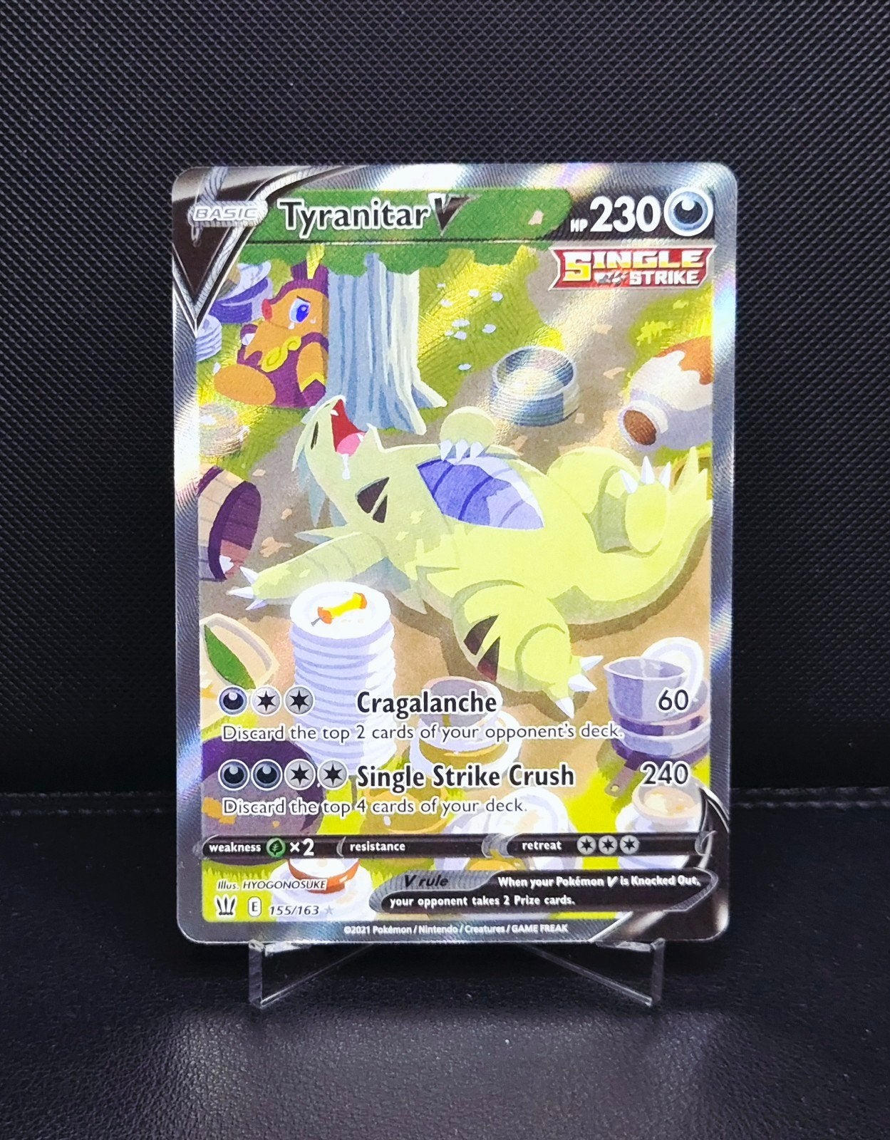 Tyranitar V 155/163 Battle Styles 2021, Ophalen of Verzenden, Zo goed als nieuw