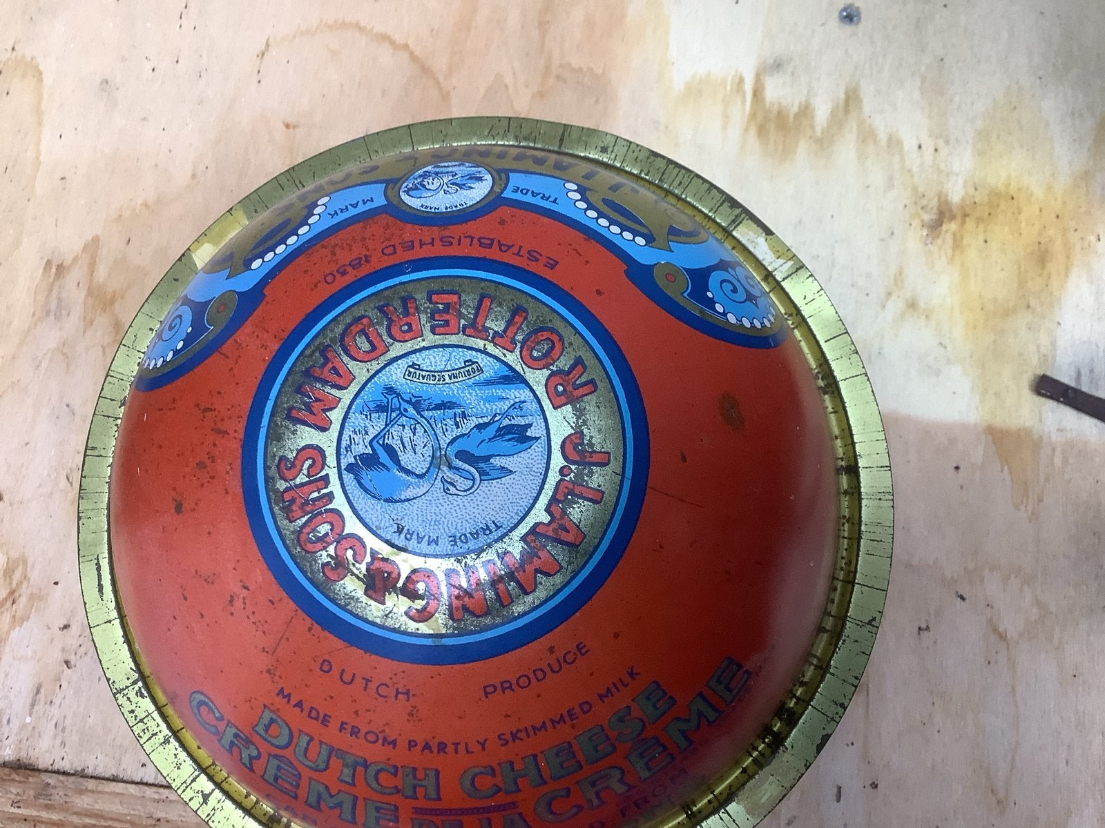 Antieke J. Laming & Sons Edammer kaas verpakking, Verzamelen, Blikken, Ophalen, Gebruikt, Overige, Overige merken