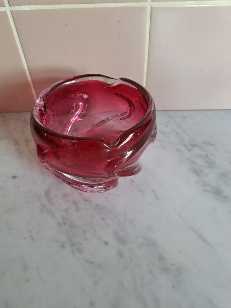 Vintage Josef Hospodka glazen asbak/schaaltje, Antiek en Kunst, Antiek | Glas en Kristal, Ophalen of Verzenden