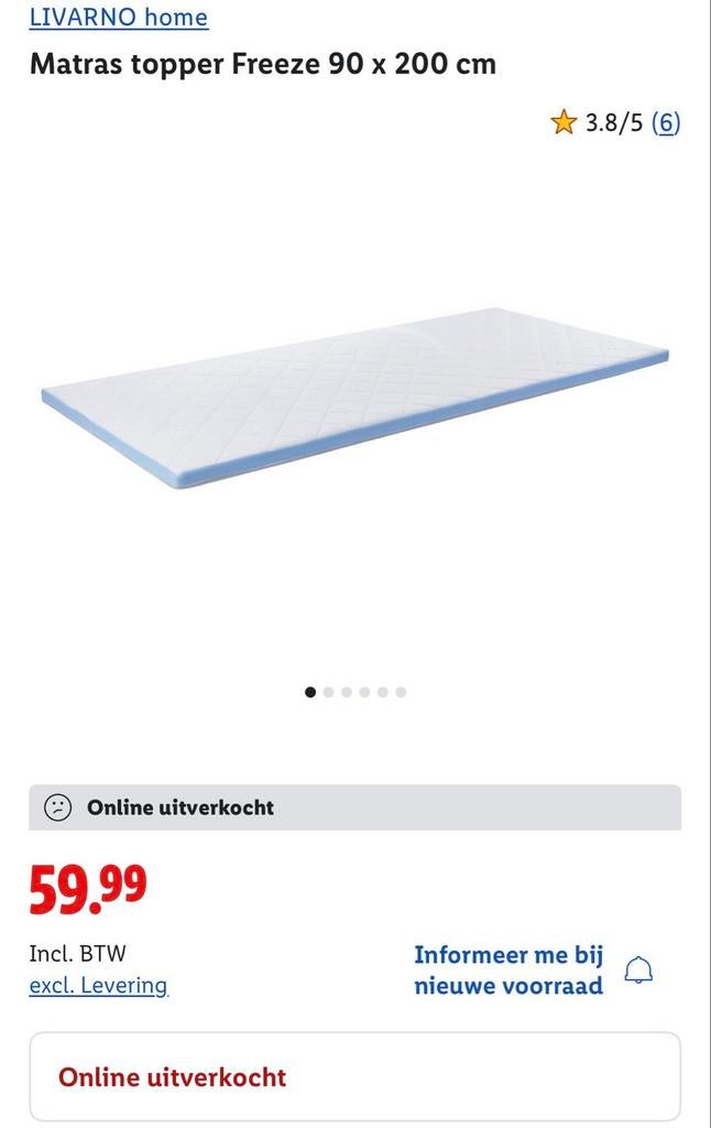 2x Verkoelende Matrastoppers 90x200cm, Huis en Inrichting, Ophalen, Gebruikt, 90 cm, Eenpersoons
