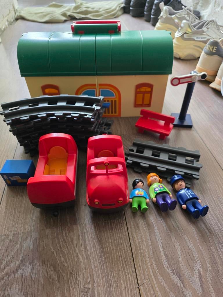 Playmobil Meeneem Treinstation Compleet, Kinderen en Baby's, Speelgoed | Playmobil, Ophalen of Verzenden