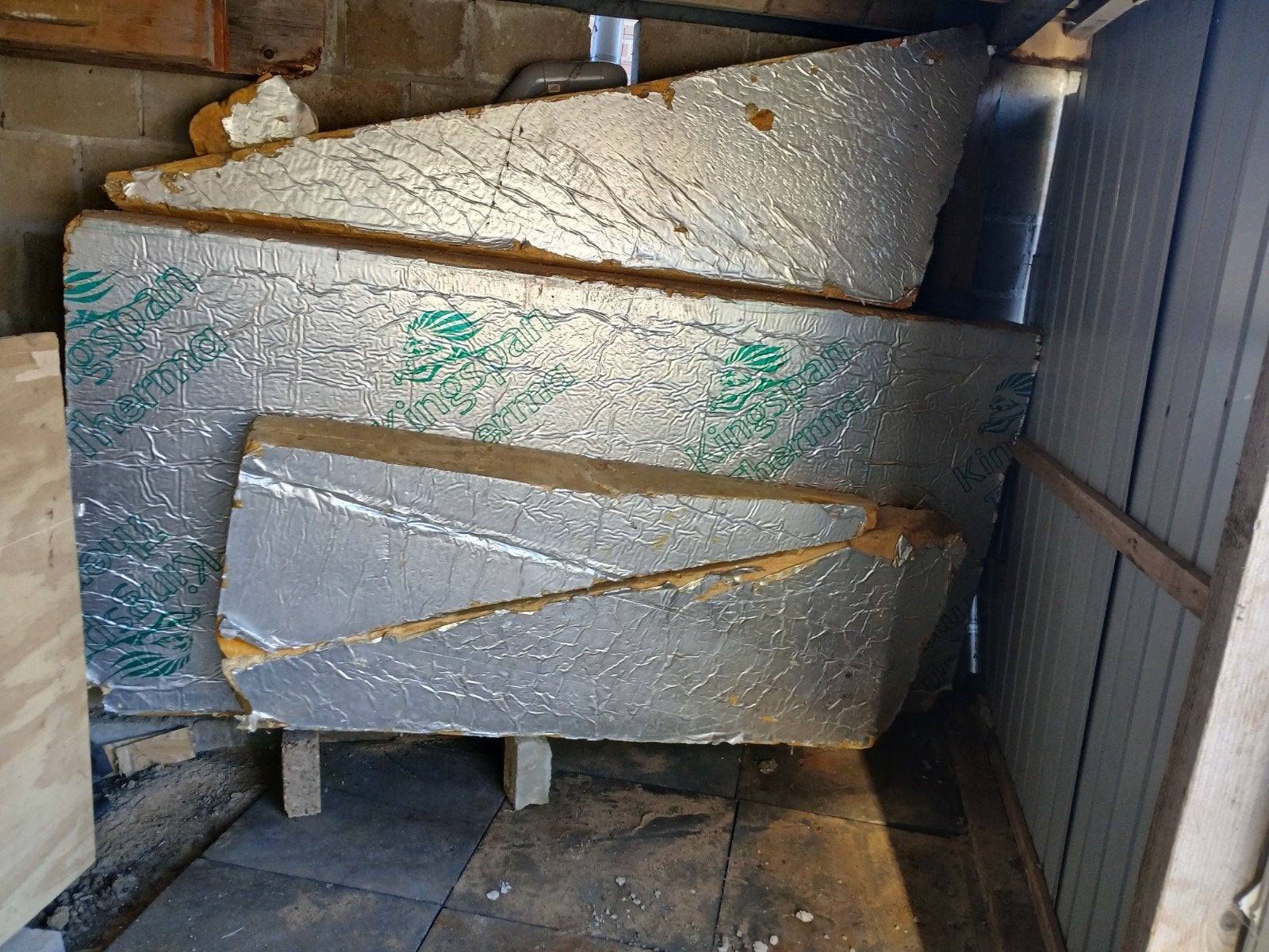 PIR isolatieplaten 160mm dik - 1 hele plaat en 3 stukken, Dakisolatie, Gebruikt, 12 cm of meer, Ophalen of Verzenden