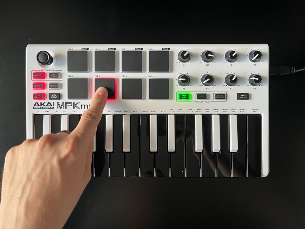 Akai MPK Mini Special Edition Black & White MIDI Keyboard, Ophalen of Verzenden, Zo goed als nieuw