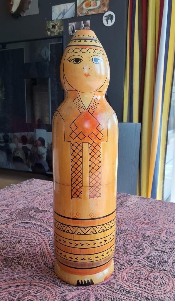 Vintage Handgeschilderde Matroesjka Wodkafleshouder 1977, Ophalen of Verzenden, Zo goed als nieuw