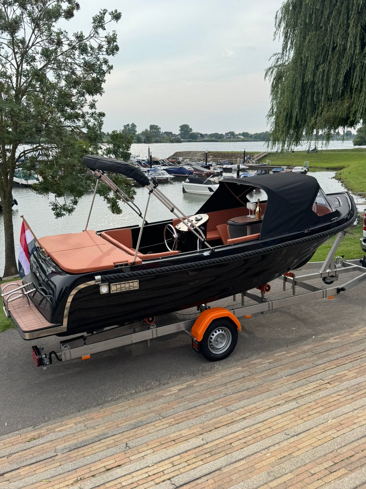 Maassloep 590 honda 20pk nieuw luxe opties op voorraad!, Ophalen, Zo goed als nieuw, Maassloep, Elektrische start