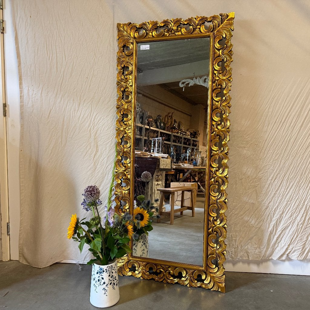 Barok spiegel – houten lijst goud- 180 x 80 cm- TTM Wonen, TTM Wonen, Meubels – (Perzische) Tapijten en Woonaccessoires, Taag 63, 2491 CS, Den Haag (Forepark)