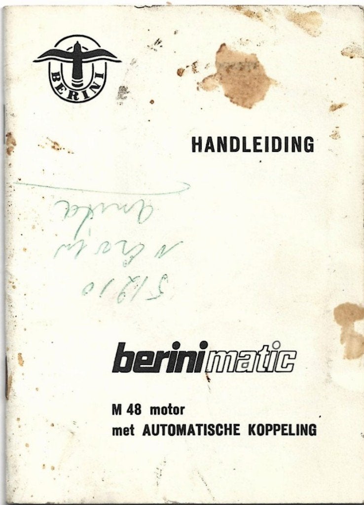 Berini M 48 handleiding bromfiets (7594z), Verzenden, Zo goed als nieuw