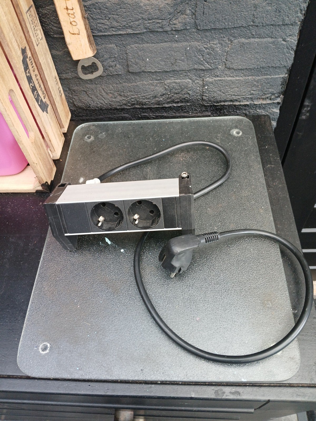 Stekkerdoos met 2 stopcontacten en kabel, Ophalen of Verzenden, Zo goed als nieuw, Overige merken, Stekkerdoos