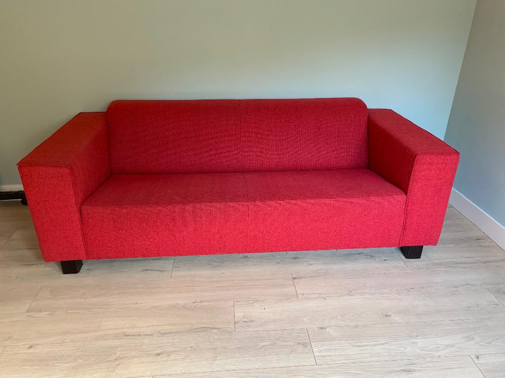 Bank (gratis af te halen), Huis en Inrichting, Ophalen, Gebruikt, Driepersoons, 75 tot 100 cm