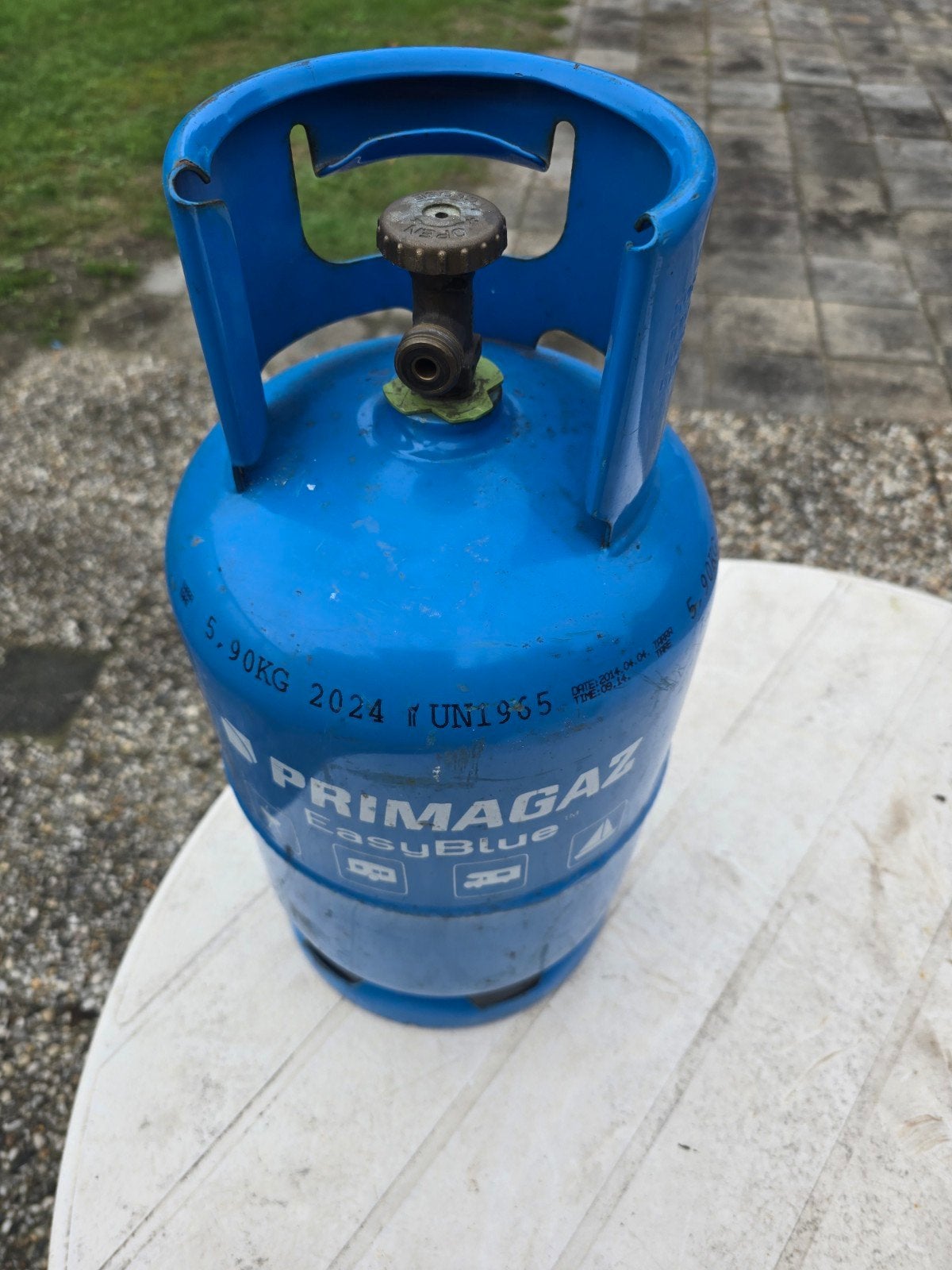 volle primagaz easyblue gasfles / tank, Ophalen