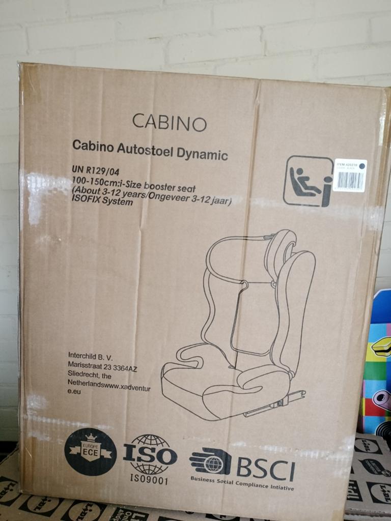 Cabino Autostoel Dynamic 100-150cm ISOFIX, Overige merken, 15 t/m 36 kg, Nieuw, Ophalen of Verzenden