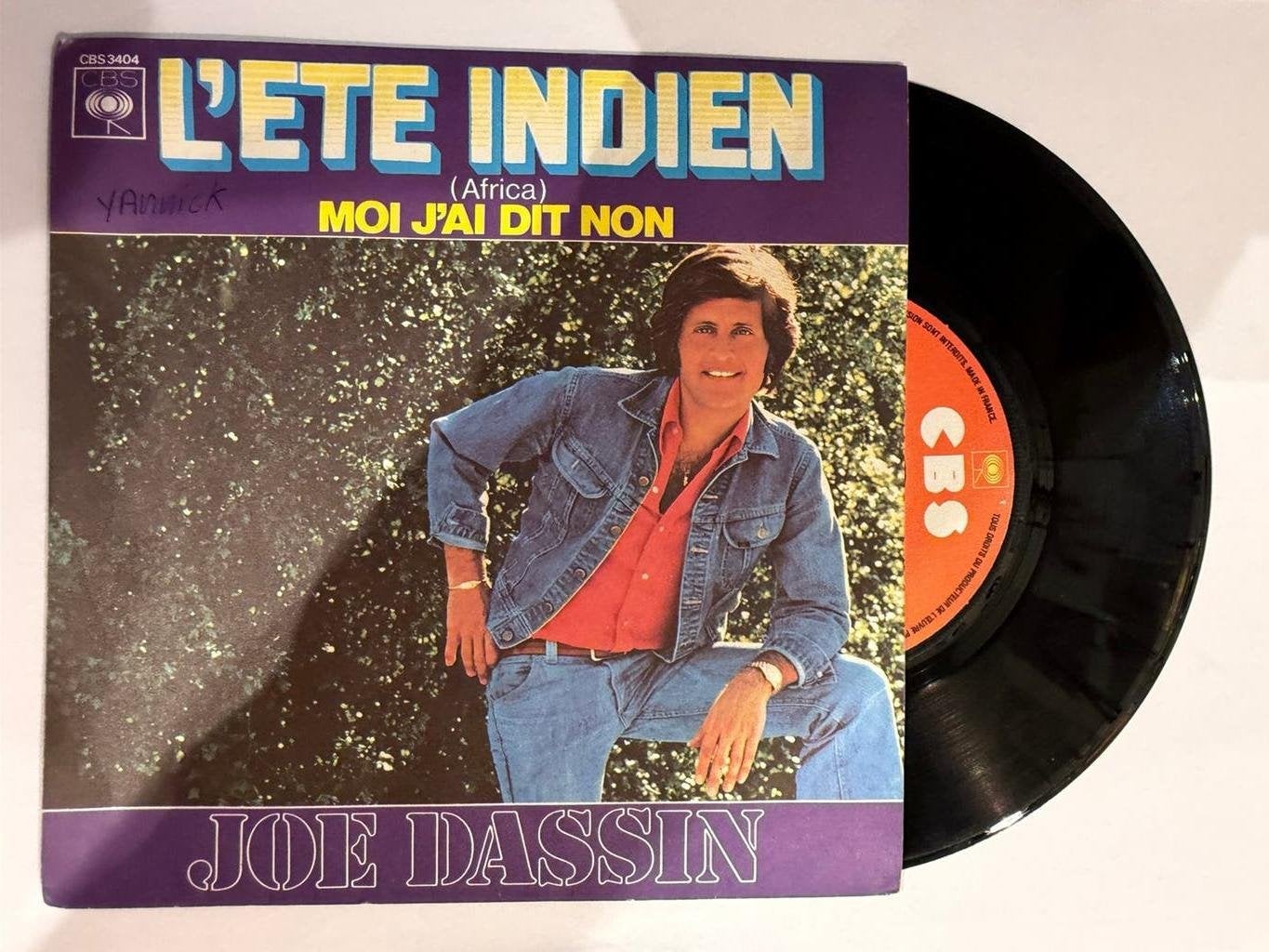 Joe Dassin - l'été Indien (7 inch Vinyl), Gebruikt, Verzenden, Overige genres, 7 inch