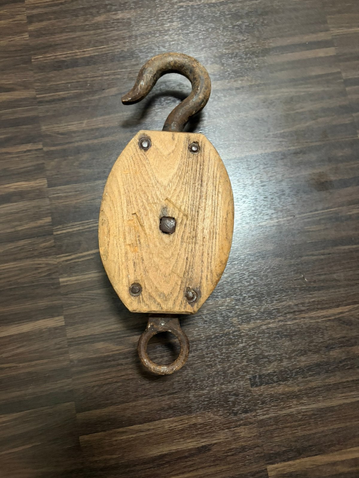 Oude Antieke Houten Katrol  voor de verzamelaar, Ophalen of Verzenden