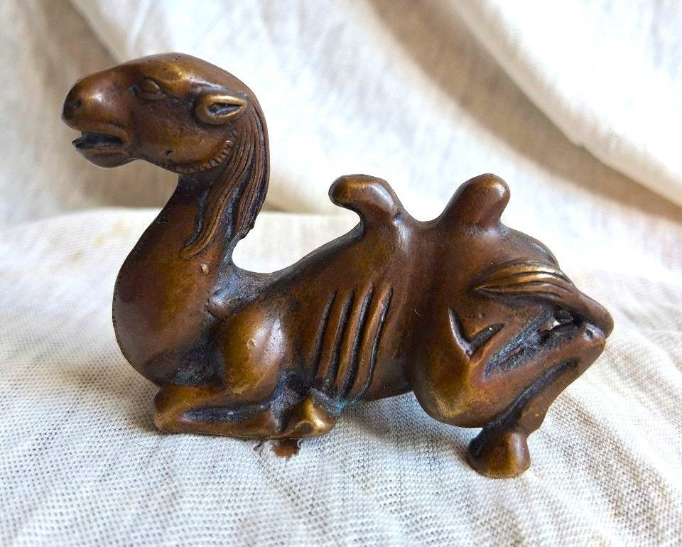 Chinese Qing dynasty bronze kameel brush rest, Ophalen of Verzenden, Brons