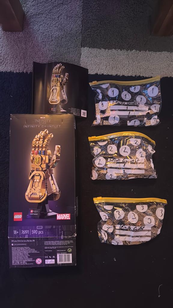 Lego Marvel infinity gauntlet 76191, Ophalen of Verzenden, Zo goed als nieuw, Slim