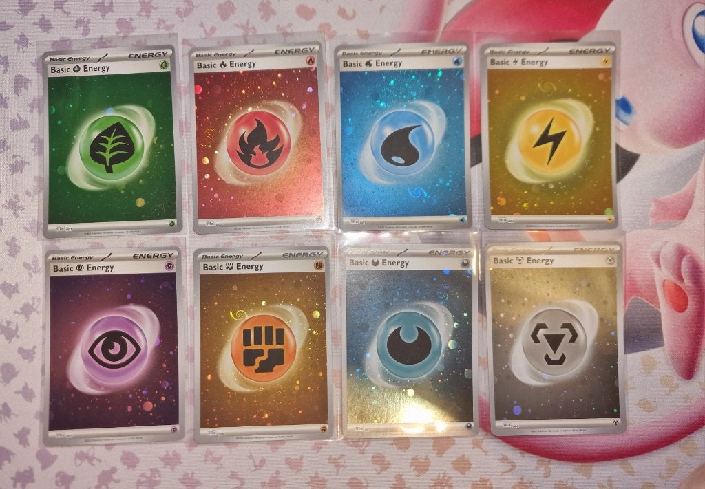 Complete Set Mew Tail Swirl HD Cosmos Energy 151 Master Set, Ophalen of Verzenden, Zo goed als nieuw, Meerdere kaarten, Foil