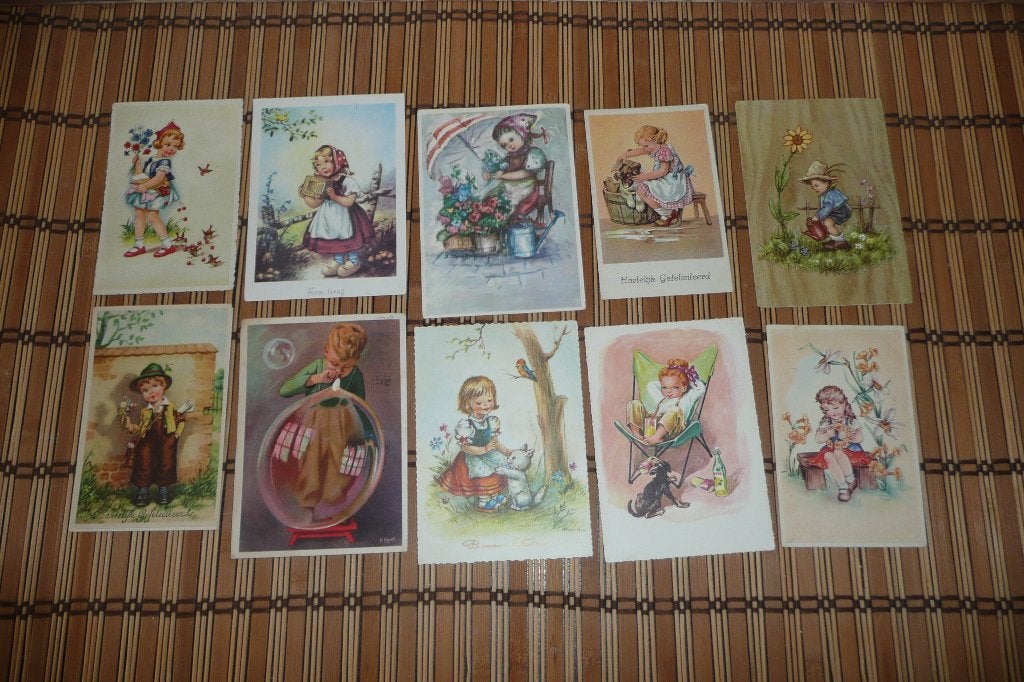 heel veel oude kinderkaarten, Verzenden, Voor 1920