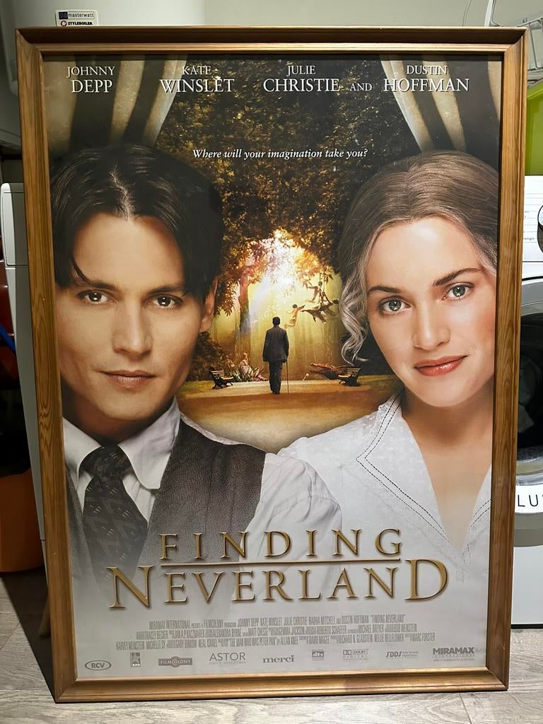 Originele filmposter Finding Neverland, Ophalen, Rechthoekig Staand, Met lijst, Deurposter of groter