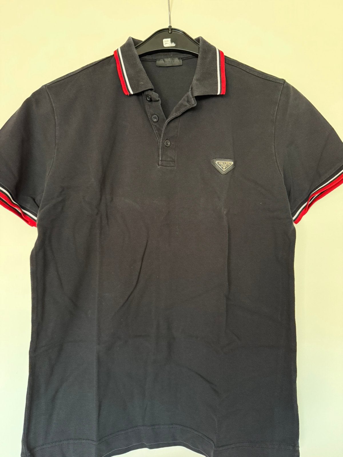 Prada heren polo zwart – maat L, Ophalen of Verzenden, Gedragen, Maat 52/54 (L), Zwart