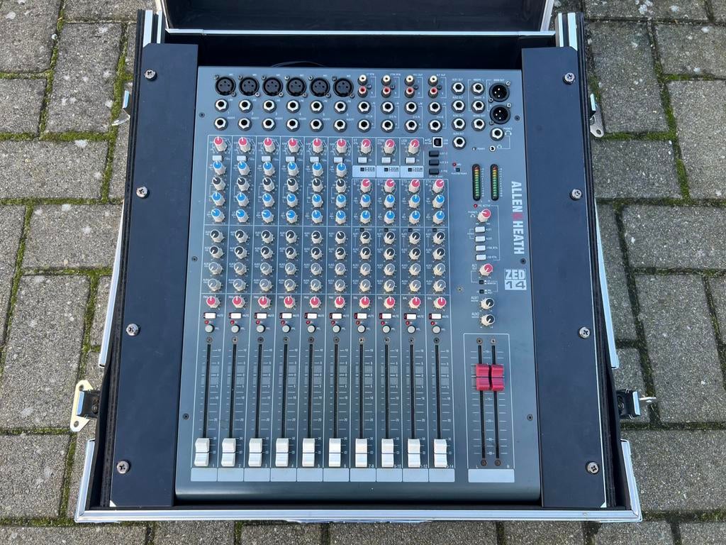 Allen & Heath ZED14 incl flightcase, Muziek en Instrumenten, Mengpanelen, Ophalen, Gebruikt, 10 tot 20 kanalen