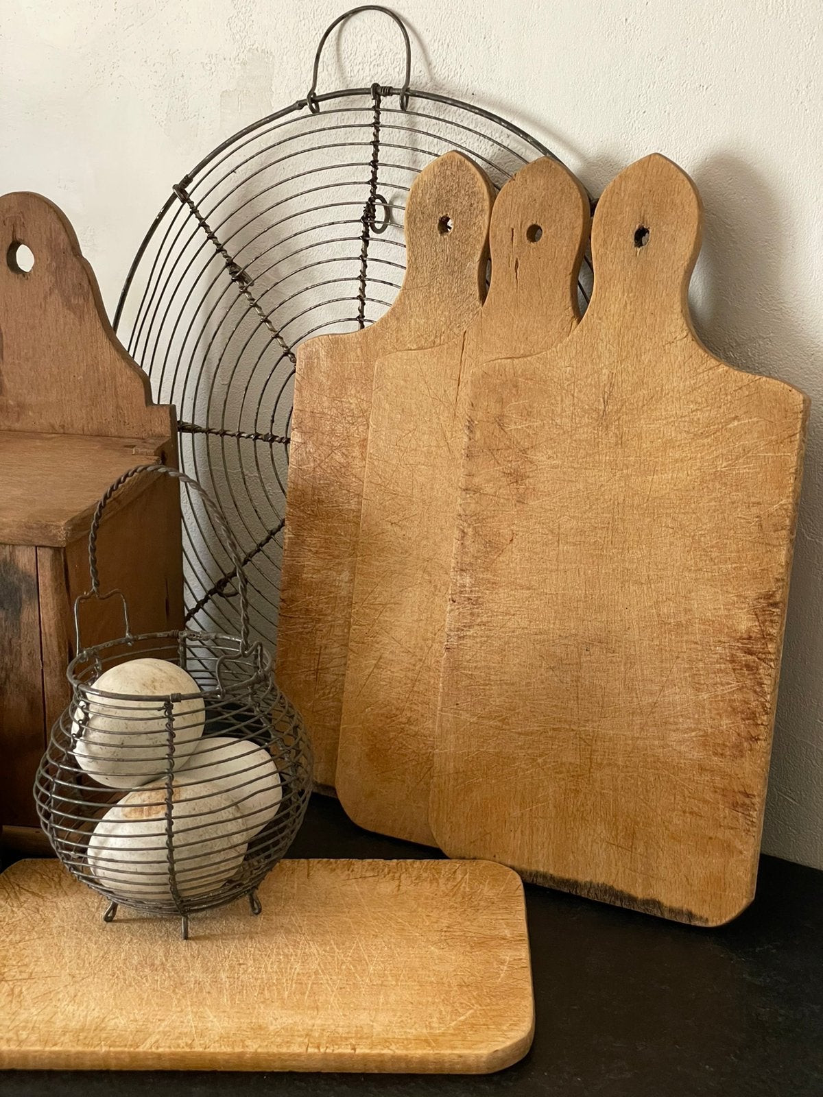 Brocante oude houten broodplankjes / broodplankje, Antiek en Kunst, Ophalen of Verzenden