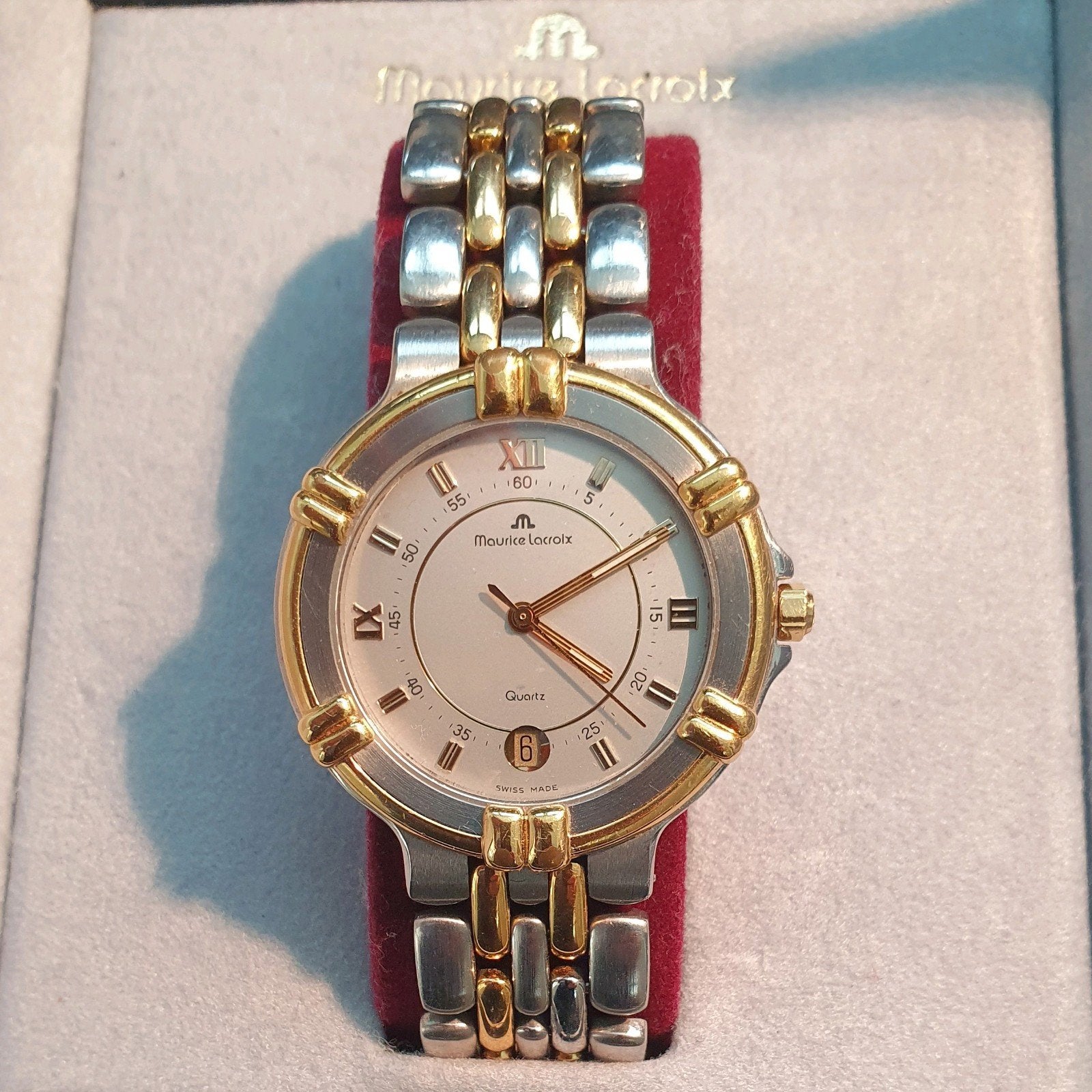 Maurice Lacroix Calypso - Herenhorloge, Sieraden, Tassen en Uiterlijk, Staal, Staal, Polshorloge, Ophalen of Verzenden