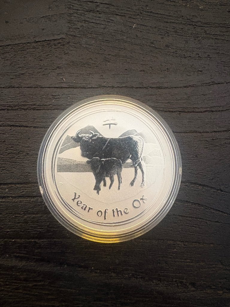 1 oz Zilver Lunar II munt - Year of the Ox 2009 Australië, Ophalen of Verzenden, Zilver