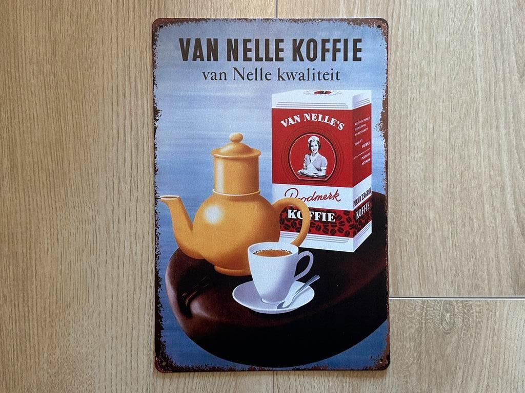 Reclamebord Van Nelle koffie 20x30, Ophalen of Verzenden, Zo goed als nieuw, Reclamebord