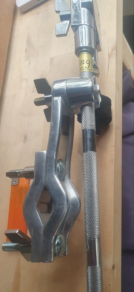 Heavy Duty Bekkenarm zgan - Stevige (Ratched) Cymbal Houder, Ophalen of Verzenden, Zo goed als nieuw, Overige merken
