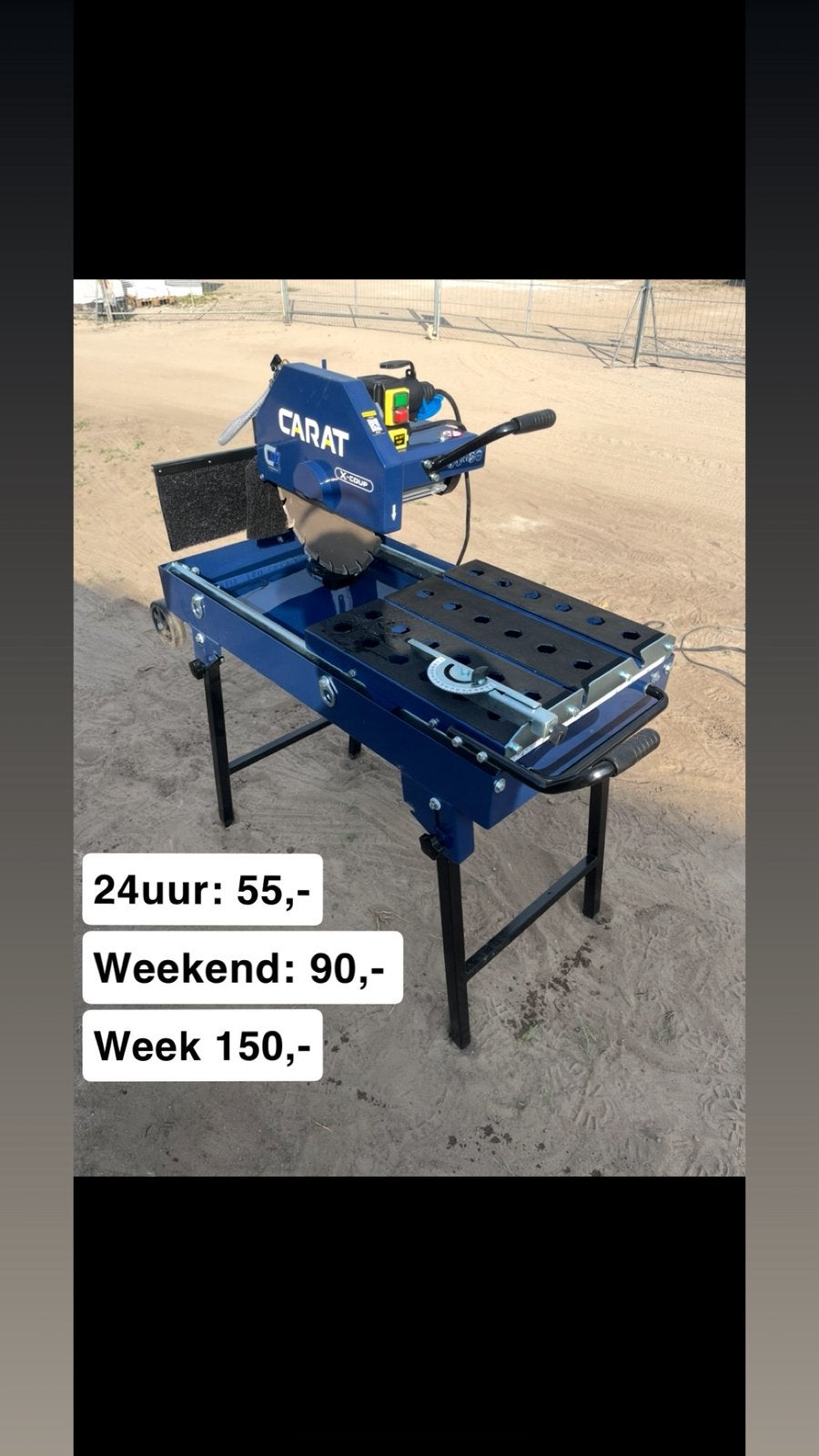 TE HUUR: Steenzaagmachine / steen afkortzaag, Ophalen, Zo goed als nieuw