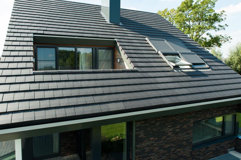 Dakpannen Koramic Actua 10 LT leikleur antraciet/ grijs, Doe-het-zelf en Verbouw, Dakpannen en Dakbedekking, Ophalen, Nieuw, 15 m² of meer