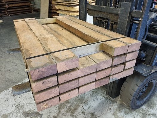21 Hardhouten balken 7.0x15.0 cm 1.50 meter - nr: HB28, Ophalen, Minder dan 180 cm, Balken, Hardhout
