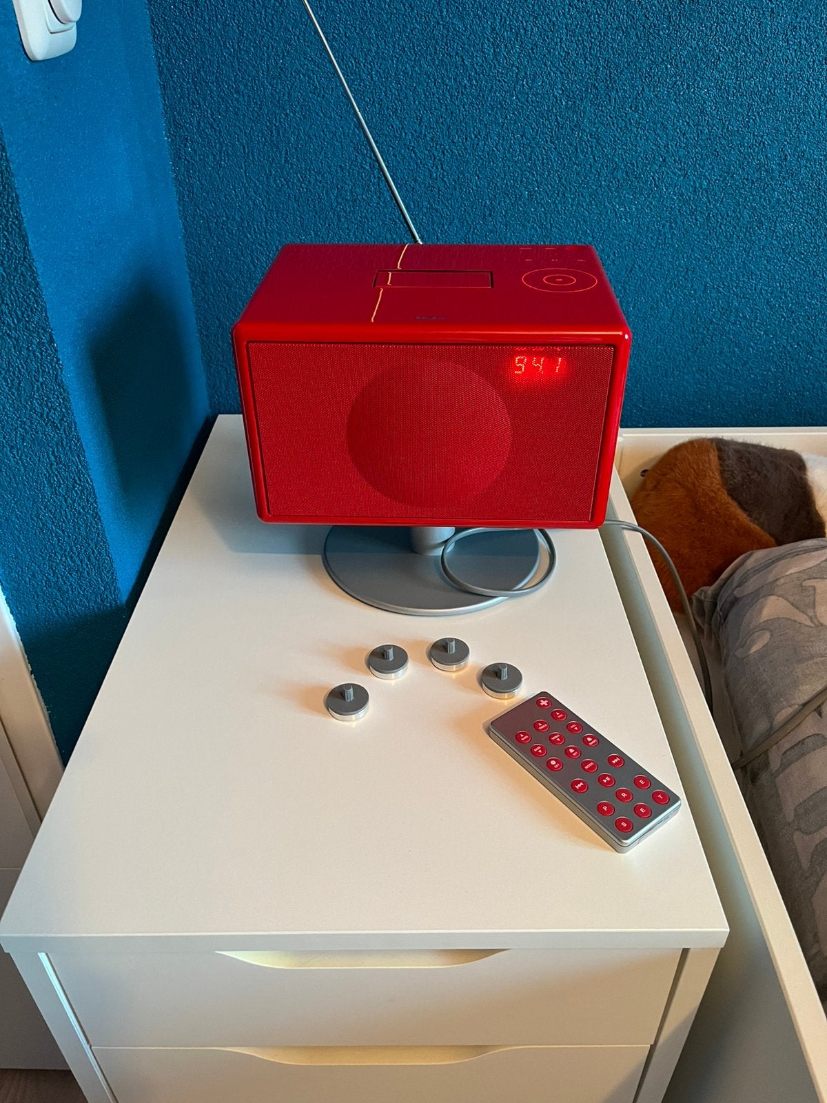 Geneva radio/ boombox rood hoogglans, Overige merken, Stereo speakers, Ophalen of Verzenden, Zo goed als nieuw