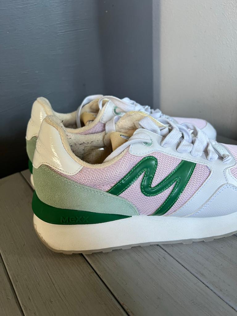 Mexx Juju Sneakers - Roze, Groen en Wit maat 41, Ophalen of Verzenden, Zo goed als nieuw, Roze, Sneakers of Gympen
